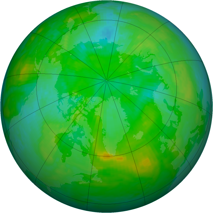 Arctic ozone map for 23 July 1994
